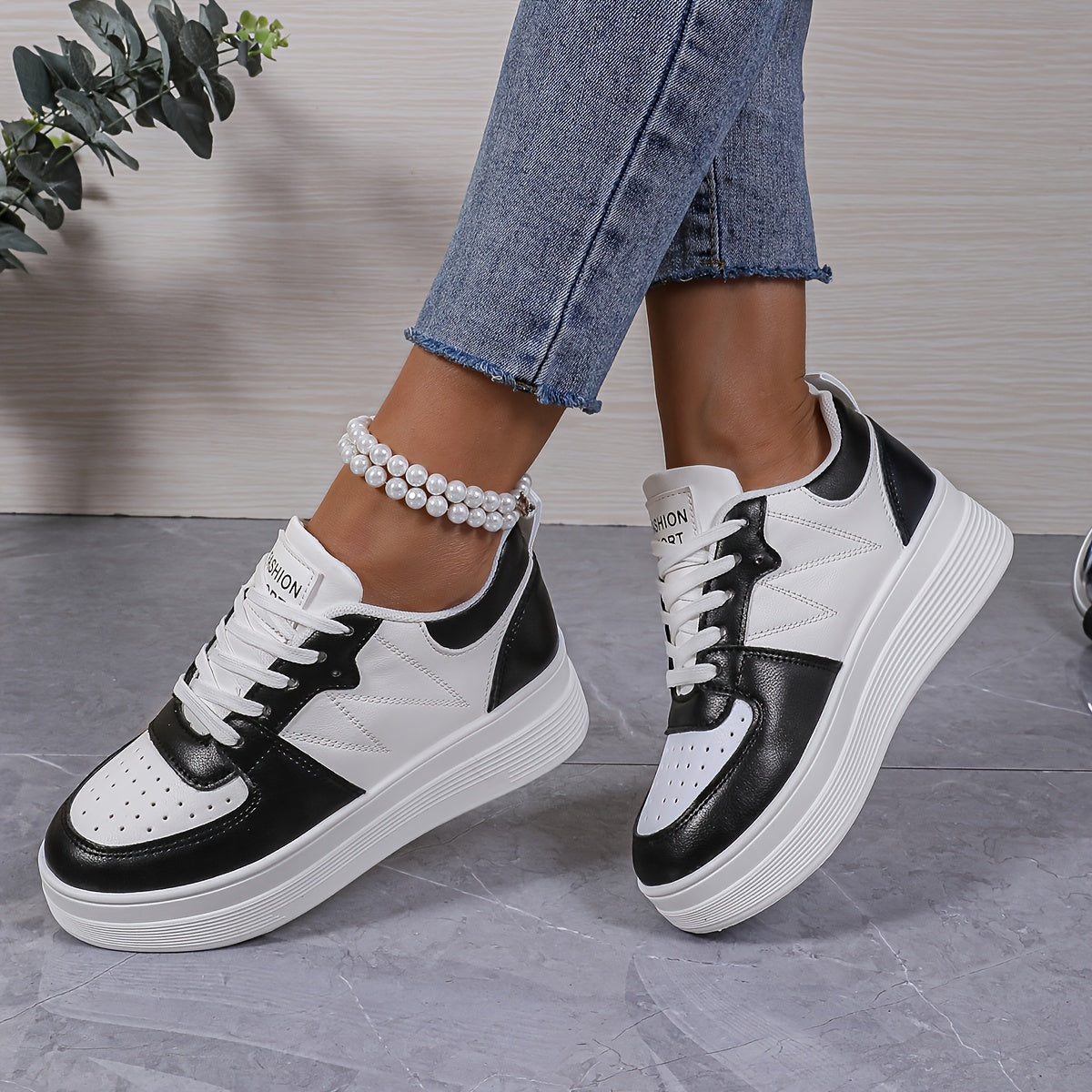 Lässige, bequeme Plateau-Sneaker für Damen für den Außenbereich