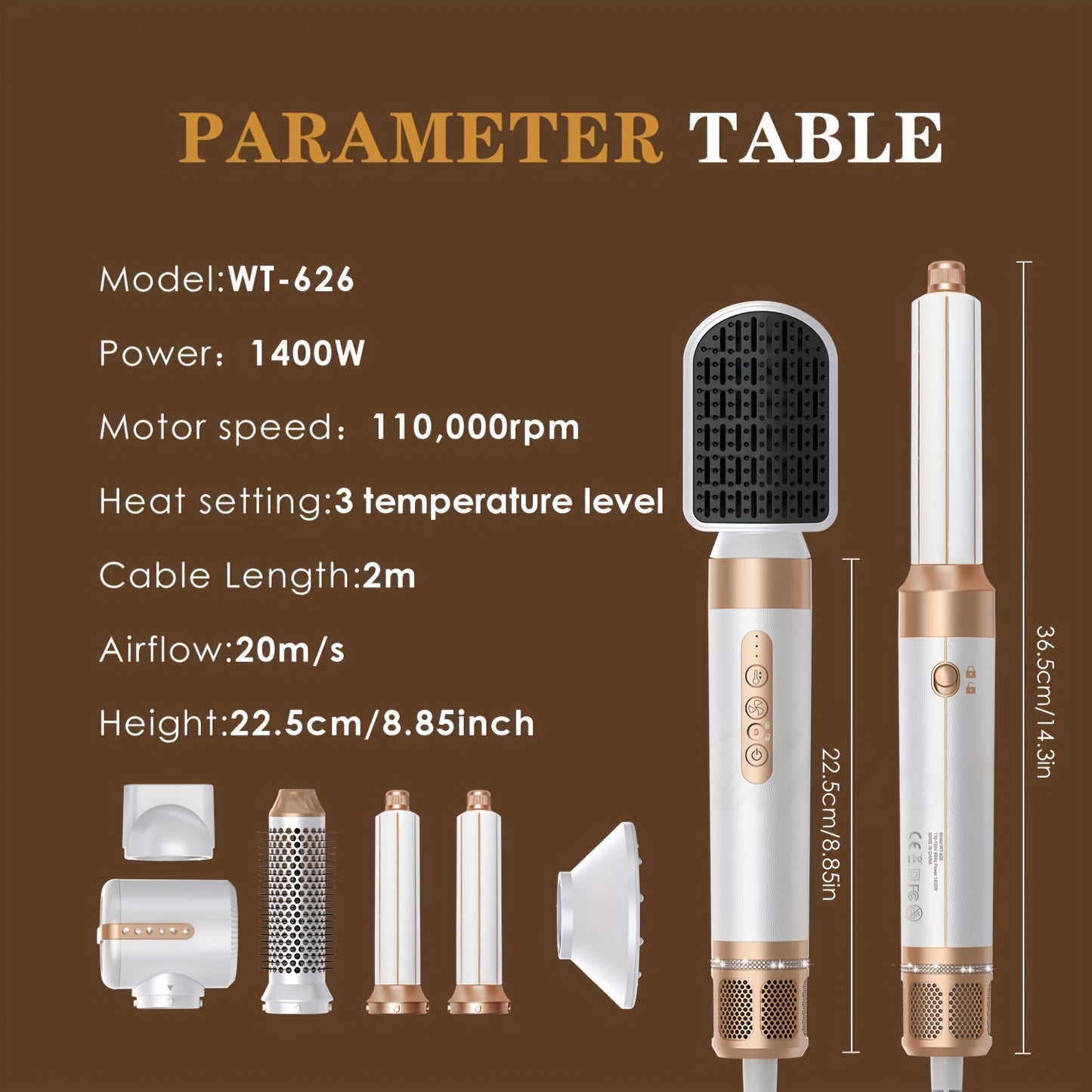 AUGUSDEA 7-in-1 1400W Hot Air Brush – Your Ally for Perfect Hair
