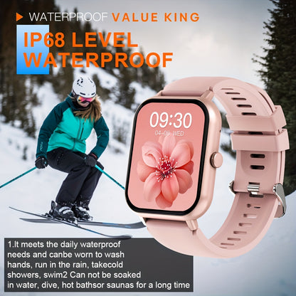 Smartwatch with Touch Screen, Call & Text Functions, and 100+ Sports Modes