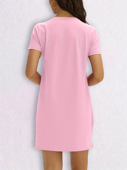 Lässiges T-Shirt-Kleid für Damen mit „MILANO“-Print
