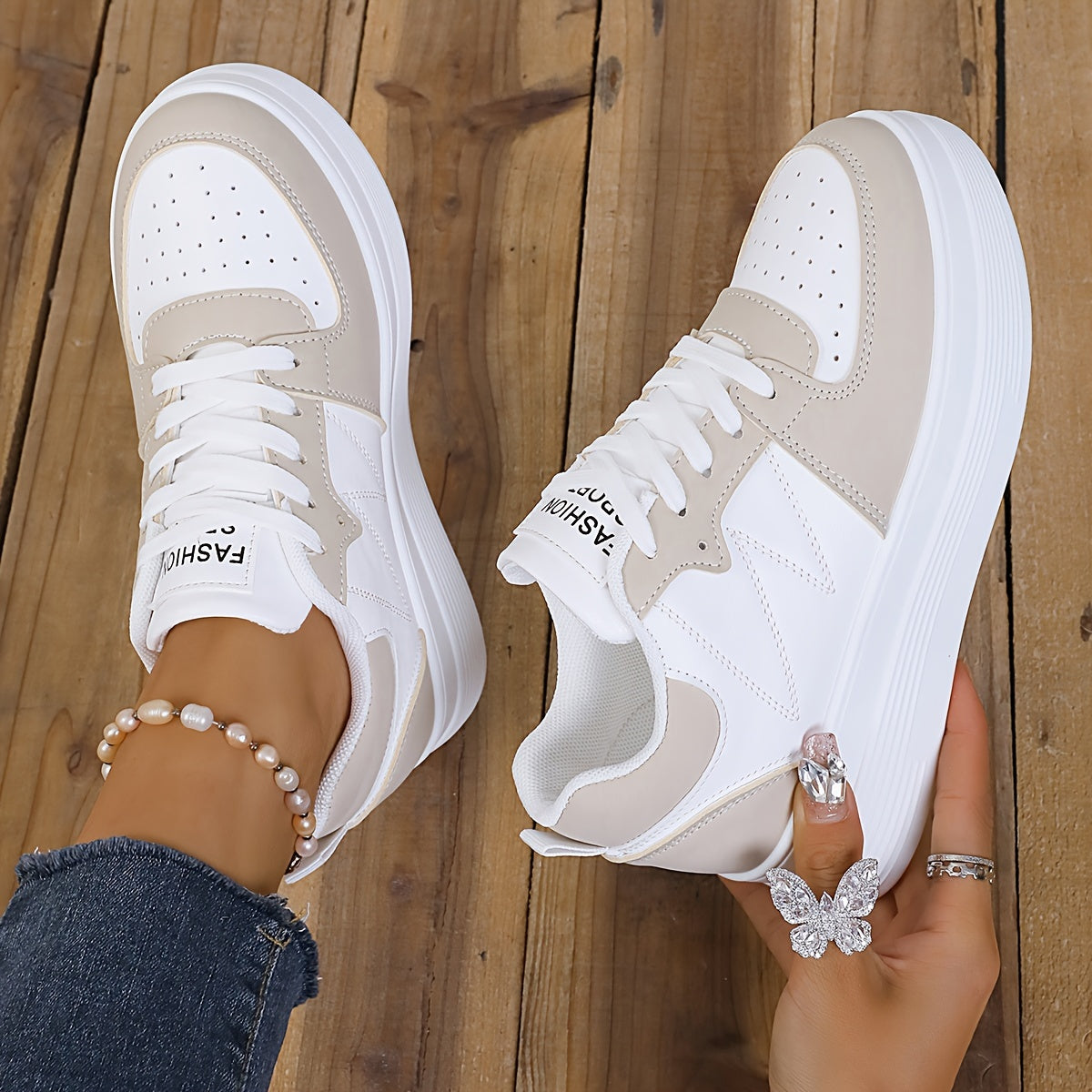 Women's Casual Comfortable Platform Sneakers for Outdoor Use