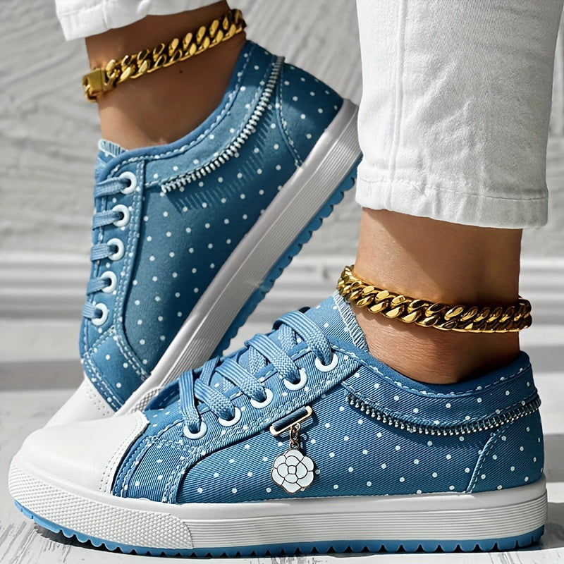 CHICME Women's Floral Casual Sneakers, Breathable and Comfortable