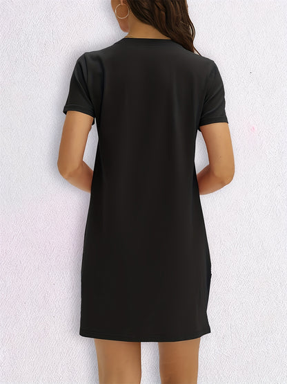 Lässiges T-Shirt-Kleid für Damen mit „MILANO“-Print