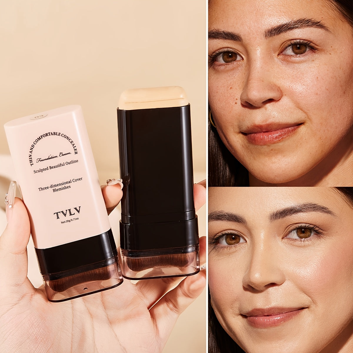 2-in-1 Waterproof Concealer and Foundation Stick