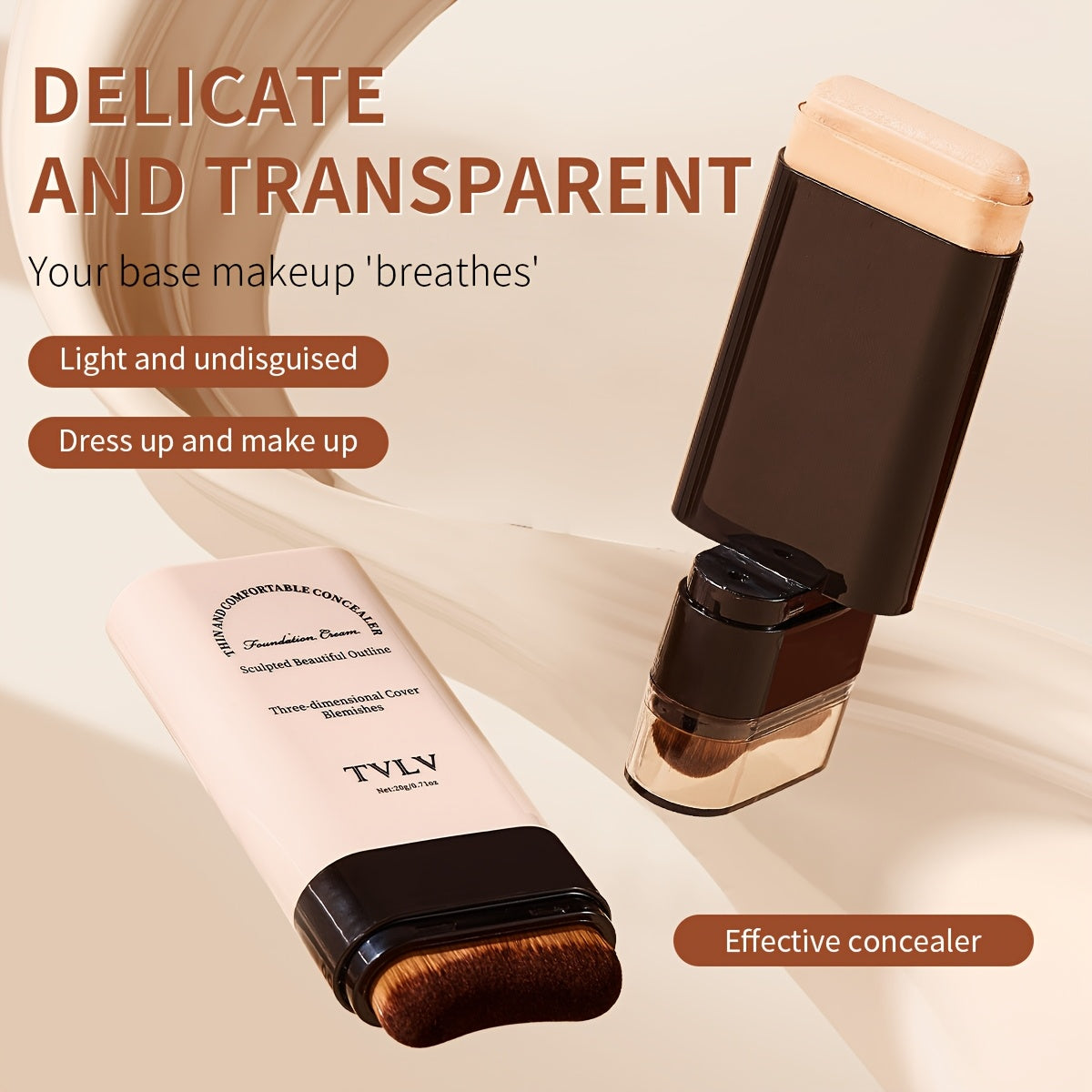 2-in-1 Waterproof Concealer and Foundation Stick