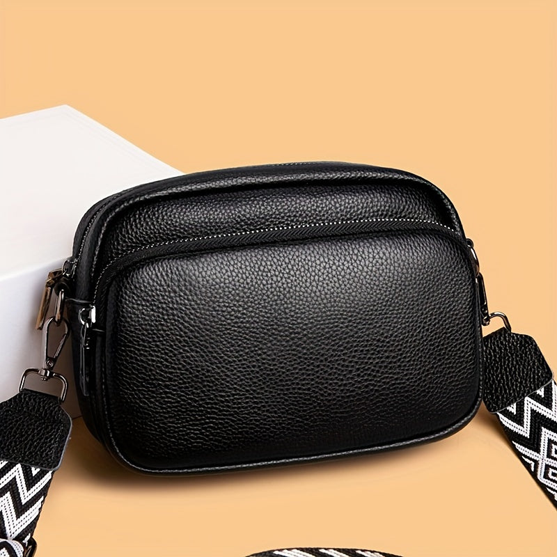 Women's Casual Crossbody Bag with Adjustable Geometric Strap
